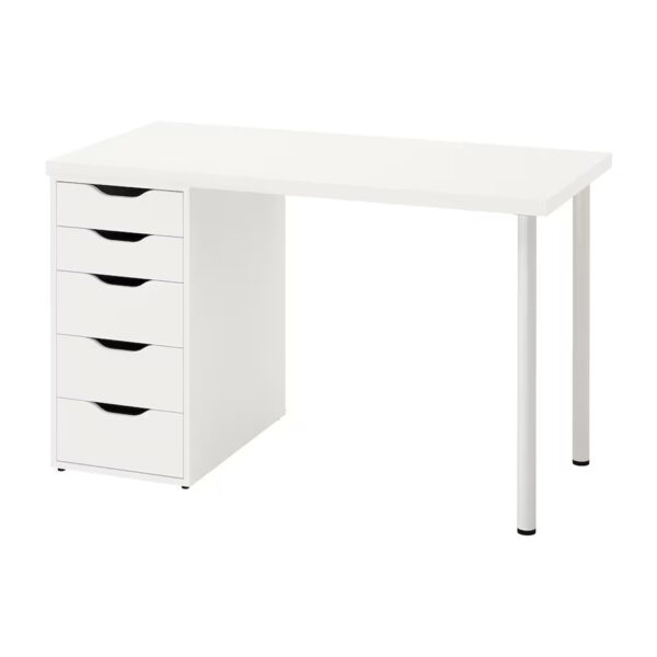 LAGKAPTEN / ALEX Desk, White, 120×60 cm