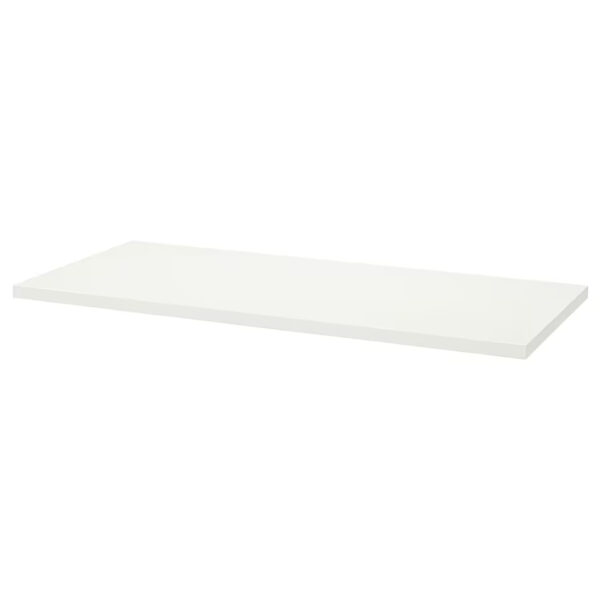 LAGKAPTEN / MITTBACK Desk, White/Birch, 140×60 cm