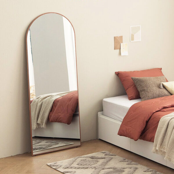 GAGU MARDI Frameless arched wall mirror, Shatter resistance, Maple, 60×160 cm