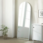 GAGU MARDI Frameless arched wall mirror, Shatter resistance, White, 60×160 cm
