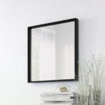 NISSEDAL Mirror, Black, 65x65cm