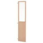 OXBERG Panel/Glass door, 40×192 cm - White stained oak veneer