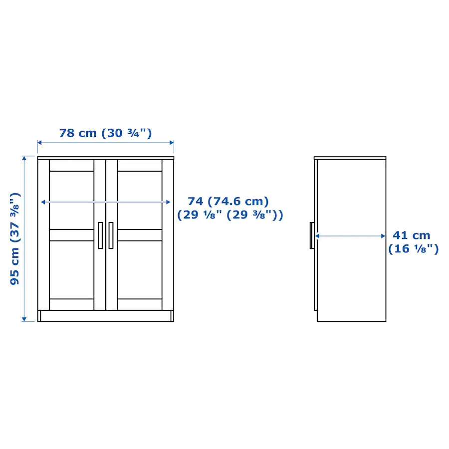 IKEA BRIMNES Cabinet with doors, 78×95 cm