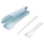 MIDDAGSGAST Chopsticks and spoon set with case - Blue