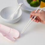 MIDDAGSGAST Chopsticks and spoon set with case - Pink