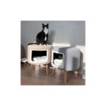 GAGU SNOW Round dressing stool/Cat sleep house with cushion