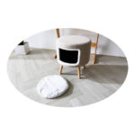 GAGU SNOW Round dressing stool/Cat sleep house with cushion