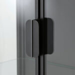 IKEA RUDSTA Glass-door cabinet, Anthracite, 80x37x120 cm