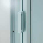 IKEA RUDSTA Glass-door cabinet, 42x37x155 cm - Light turquoise