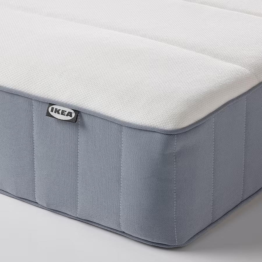 VESTEROY Pocket sprung mattress, Firm/Light blue, 80×200 cm