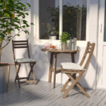 IKEA ASKHOLMEN Chair, Outdoor, Foldable, Light brown stained