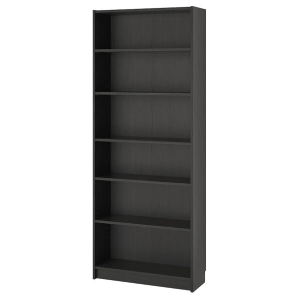 IKEA BILLY Bookcase, 80x28x202 cm - Black-brown
