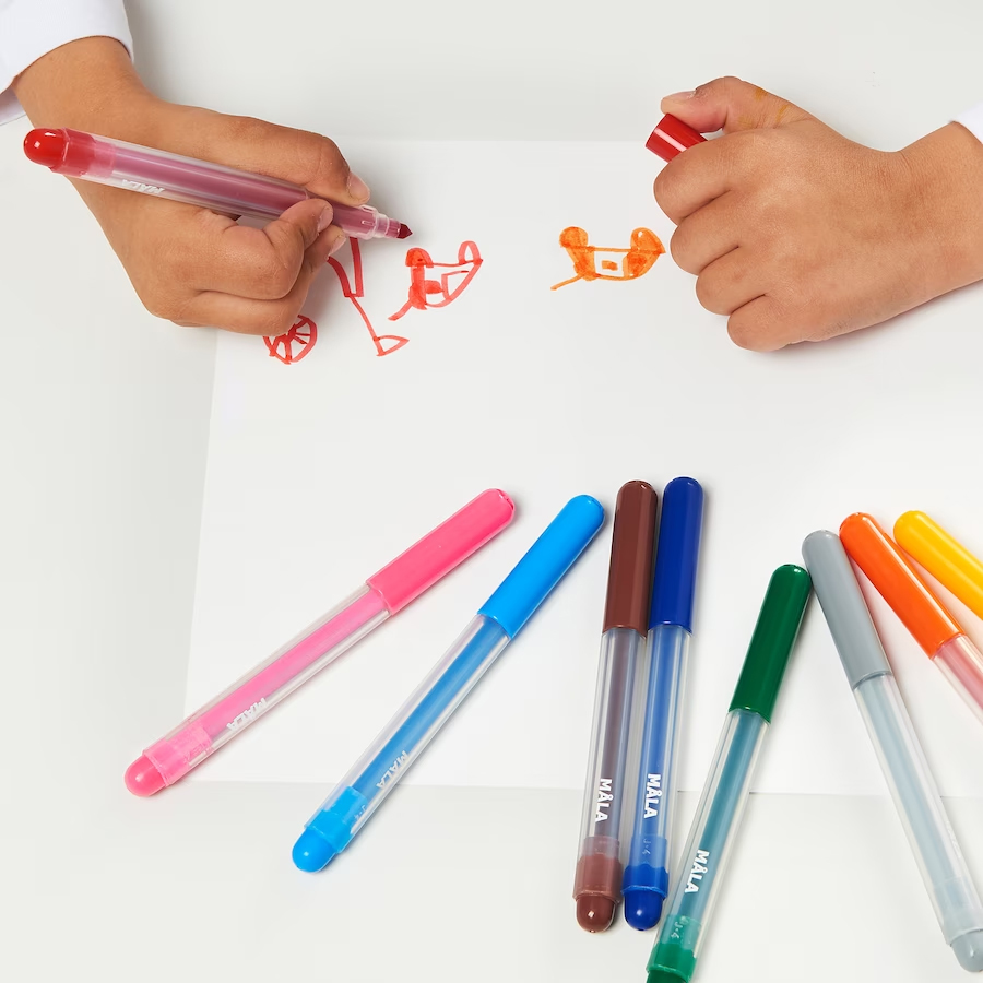 IKEA MALA Felt-tip pen, Mixed colours/24 pieces