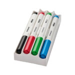 IKEA MALA Whiteboard pen with holder/eraser, Mixed colours/4 pieces