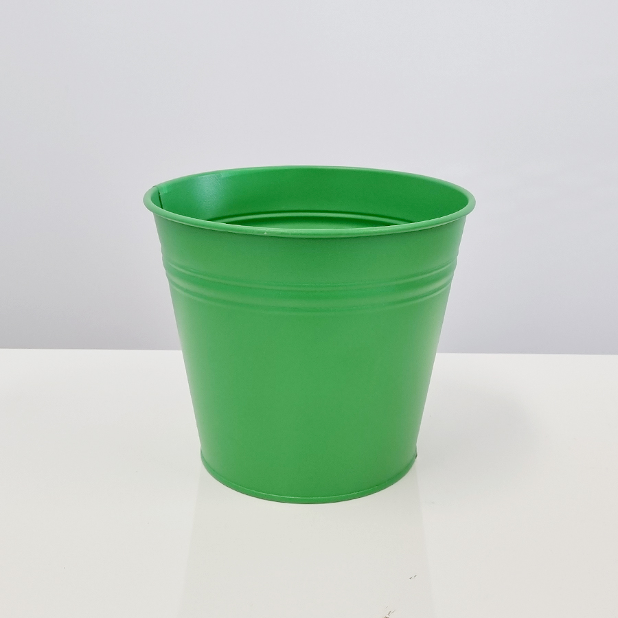 IKEA SOCKER Steel flower plant pot, Green