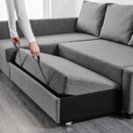 IKEA FRIHETEN Corner sofa-bed with storage, Skiftebo dark grey