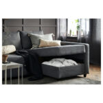 IKEA FRIHETEN Corner sofa-bed with storage, Skiftebo dark grey