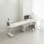 GAGU MAGER Desk with shelving unit - White/White