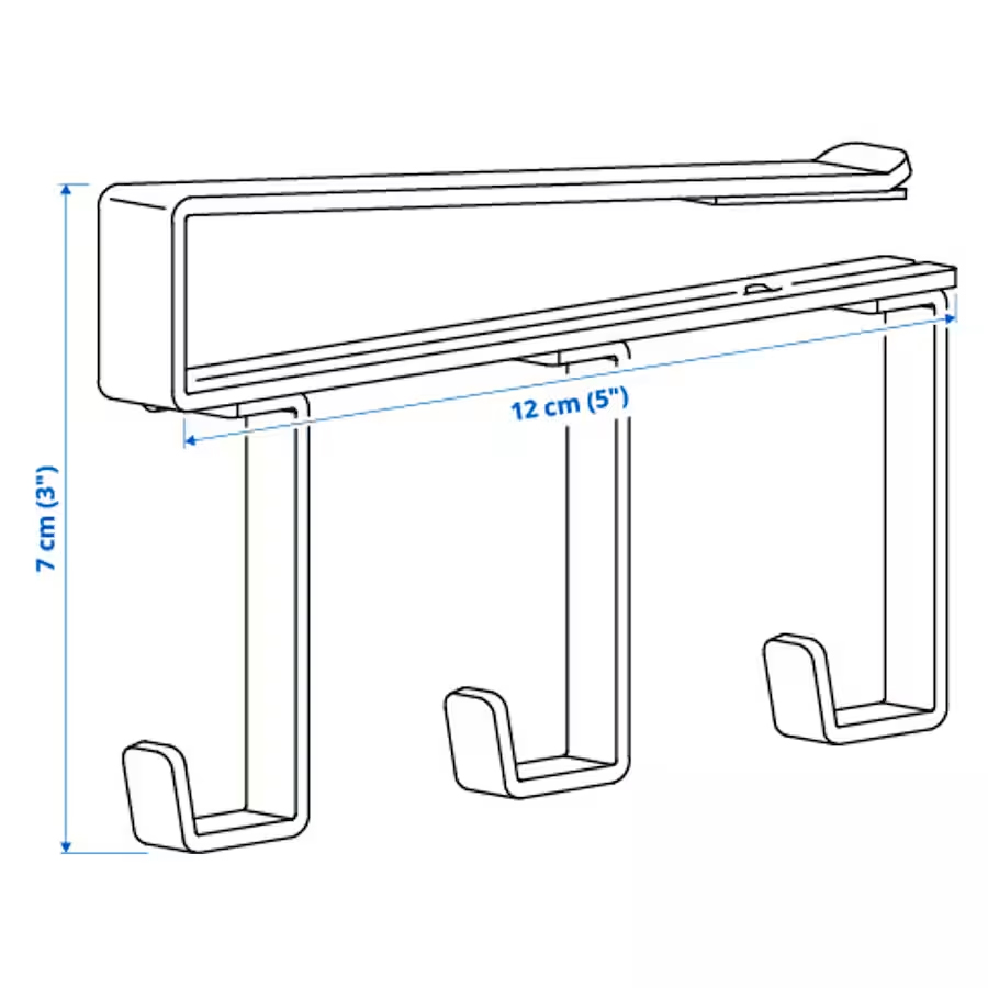 IKEA PALYCKE Clip-on hook rack
