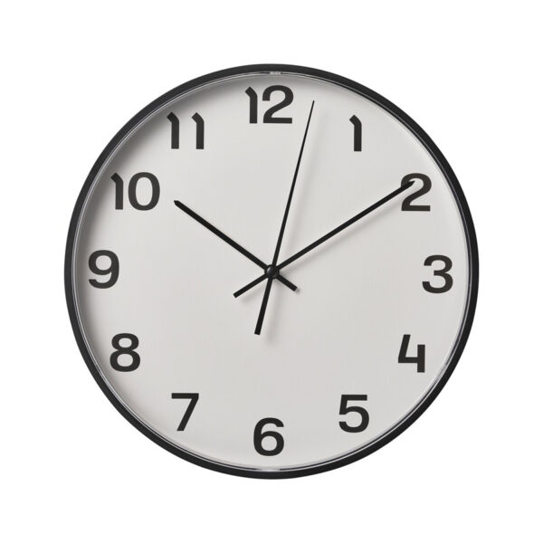 IKEA PLUTTIS Wall clock, Low-voltage/Black, 28 cm