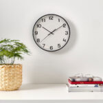 IKEA PLUTTIS Wall clock, Low-voltage/Black, 28 cm