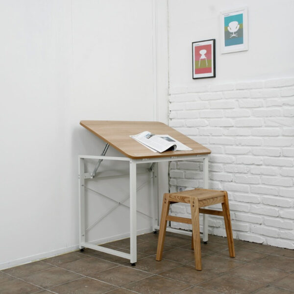 GAGU EXCEL Drafting drawing desk Teak/White