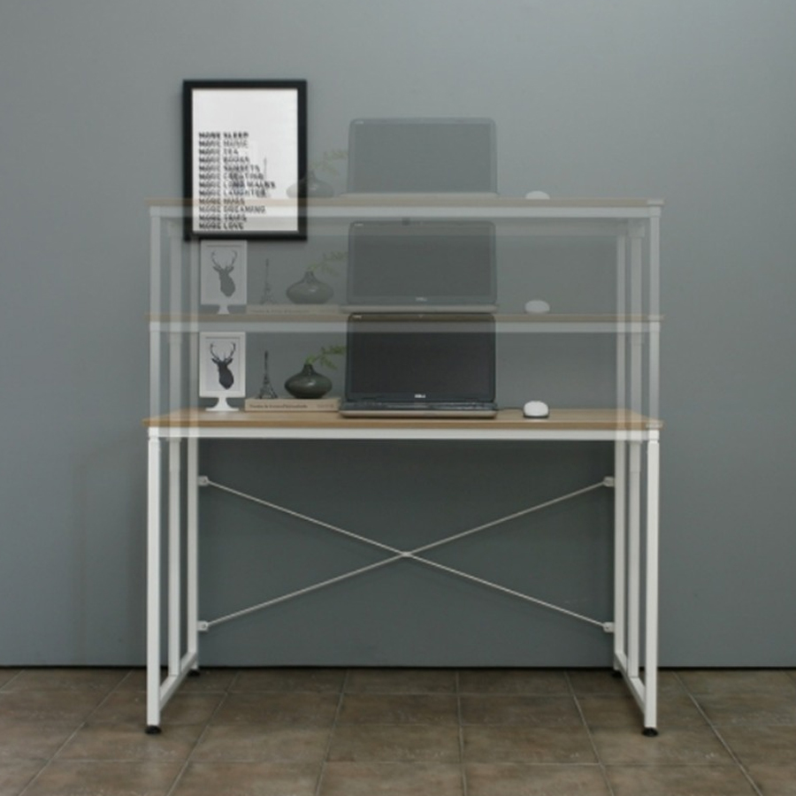 GAGU STANDIT Adjustable desk 1260 Teak/White