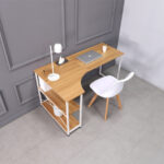 GAGU WIDUS L-shaped desk 1480 Teak/White