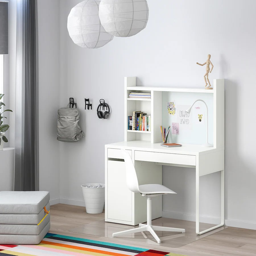 IKEA MICKE Add-on unit high, 105×65 cm White