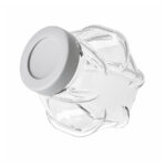 IKEA FORVAR Jar with lid, Glass/Aluminium-colour, 1.8 L