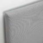 IKEA GLADSTAD Upholstered bed frame, Kabusa light grey, 150×200 cm