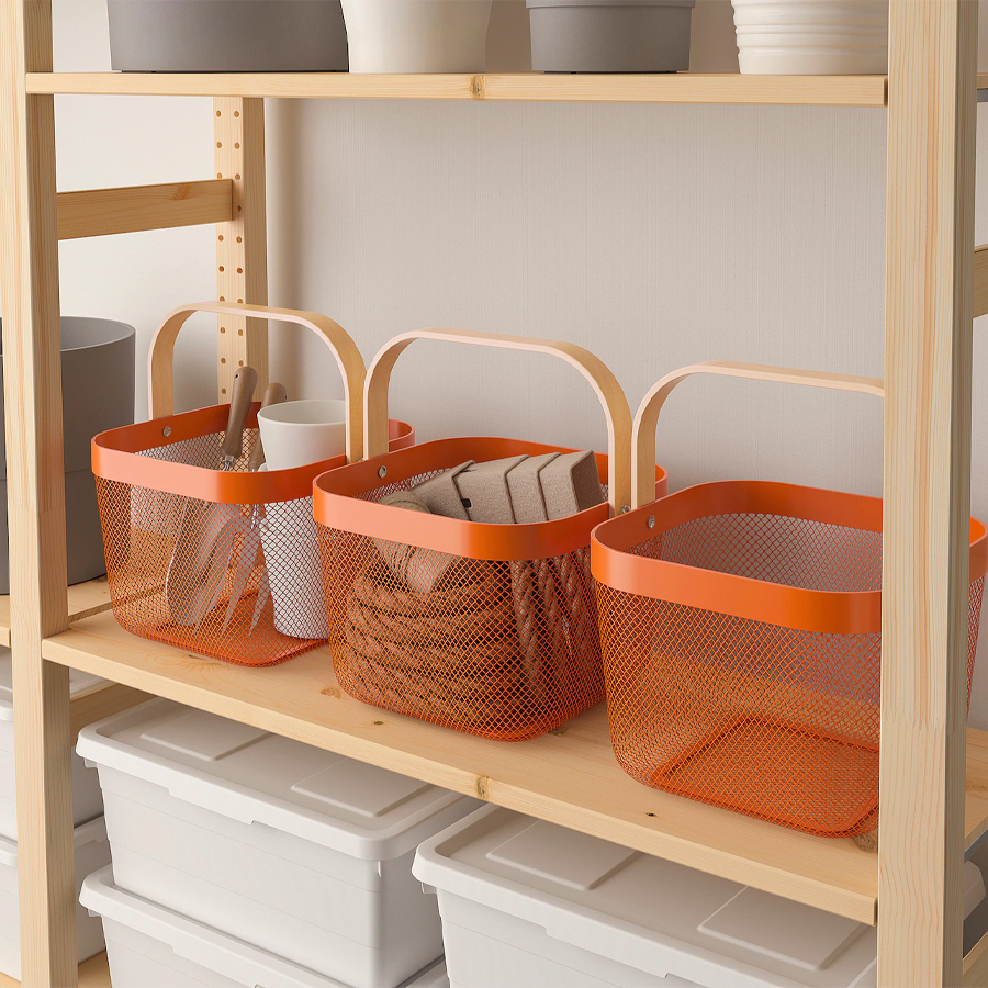 IKEA RISATORP Basket, 25x26x18 cm Orange
