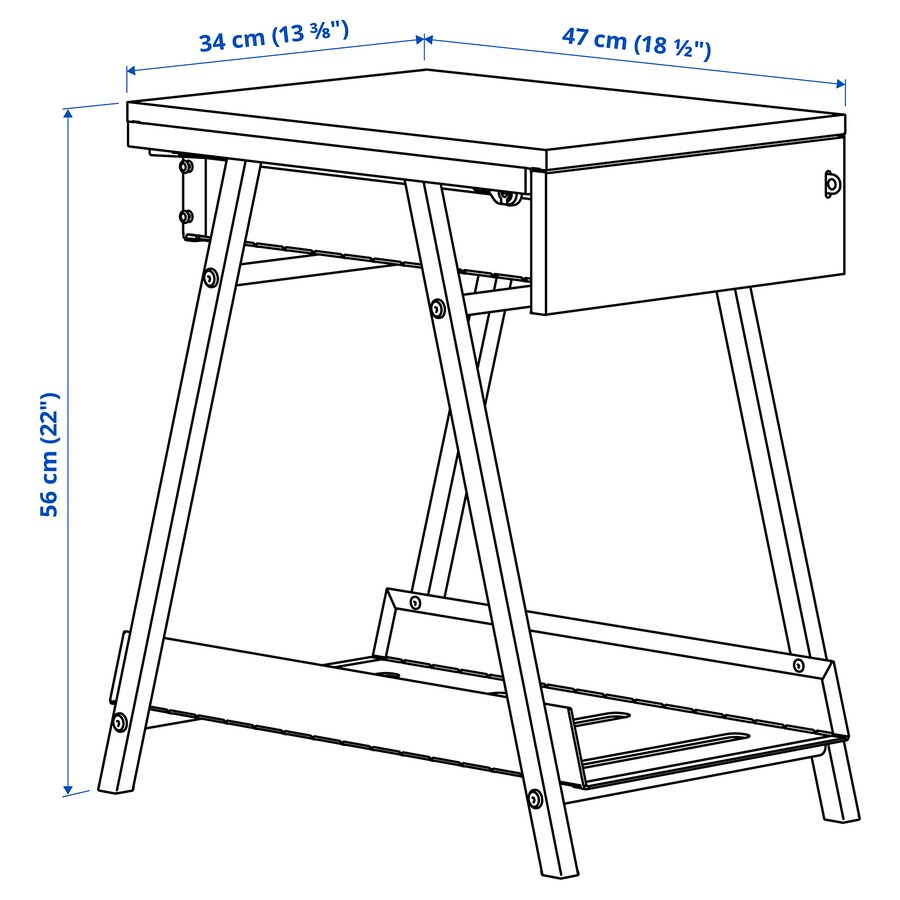 IKEA TROTTEN Drawer unit, 34×56 cm