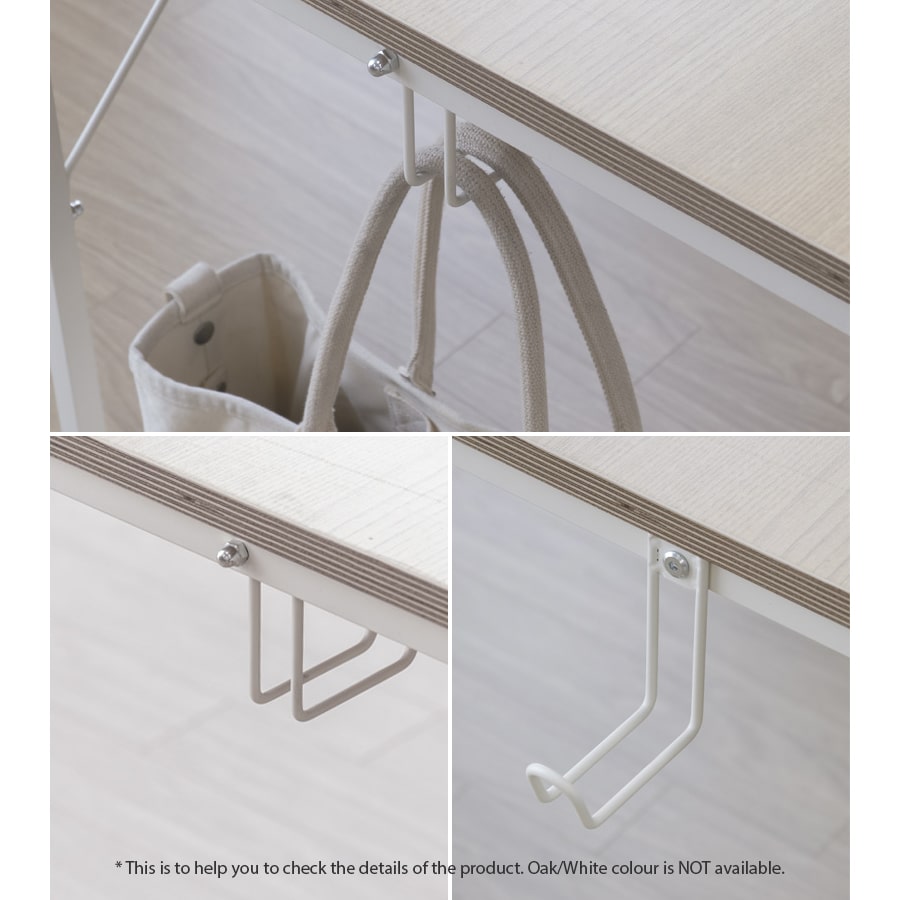 GAGU ALPHA Simple frame desk 1260, Oak/White