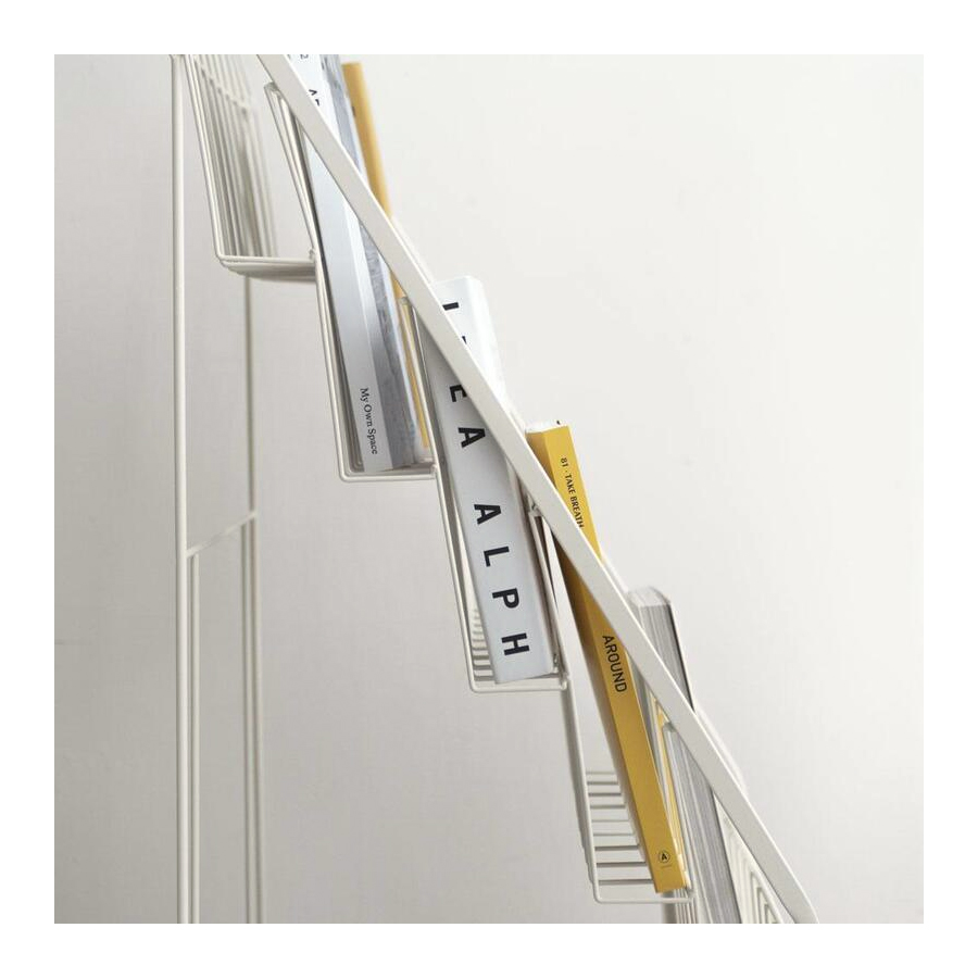 GAGU CREAM 5-tier book rack/Magazine rack, White