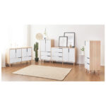 GAGU HANOVA Wide multi storage cabinet with 2 doors Maple/White
