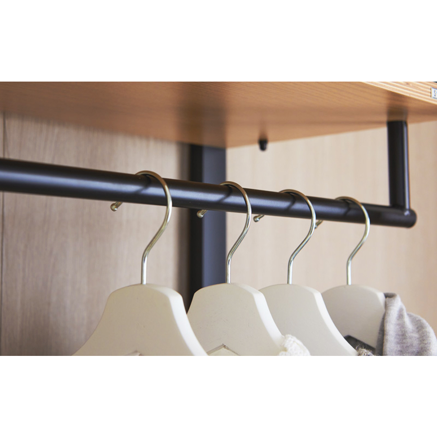 GAGU ROOMING 1-tier hanger clothes rack 800 Oak/Black