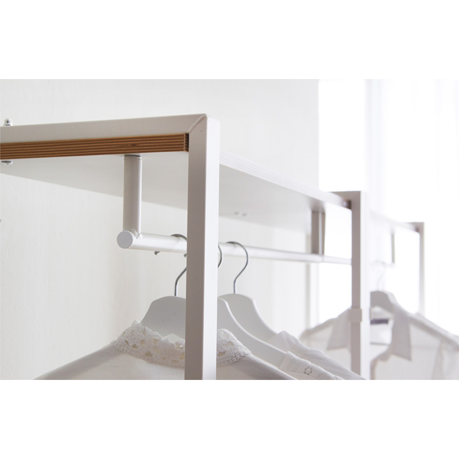 GAGU ROOMING 2-tier hanger clothes rack 800 White/White