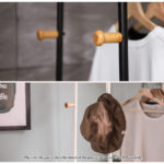 GAGU TUBE Hanger clothes rack, Teak/Black